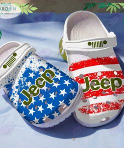 American Flag Jeep Car Crocs Classic Clogs Shoes American Flag Jeep Car Crocs Classic Clogs Shoes