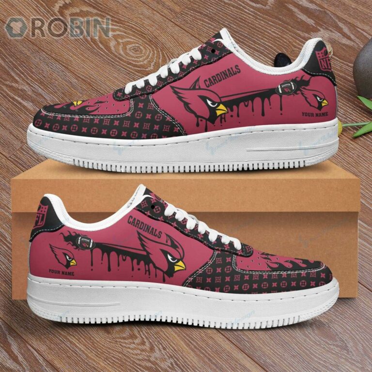 Arizona Cardinals Louis Vuitton Pattern Custom Name AF1 Shoes