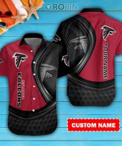 Atlanta Falcons Personalized Casual Button Down Short Sleeve Shirt Pl261