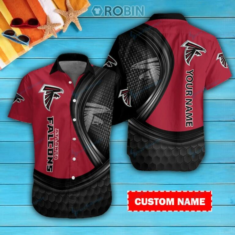 Atlanta Falcons Personalized Casual Button Down Short Sleeve Shirt Pl261