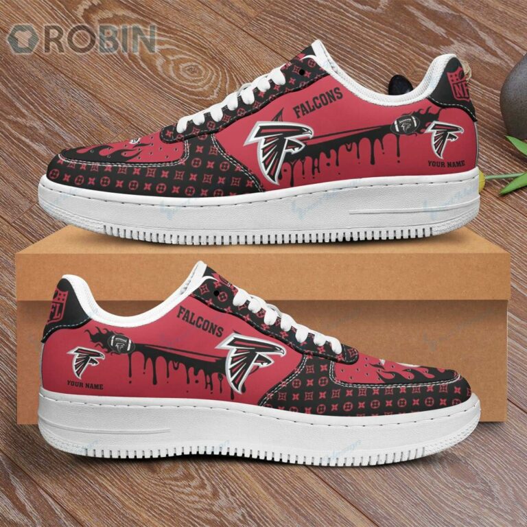 Atlanta Falcons Louis Vuitton Pattern Custom Name AF1 Shoes