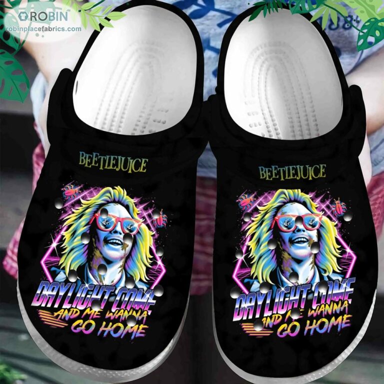 Beetlejuice Halloween Daylight Come Crocs Classic Clog Shoes CR1177