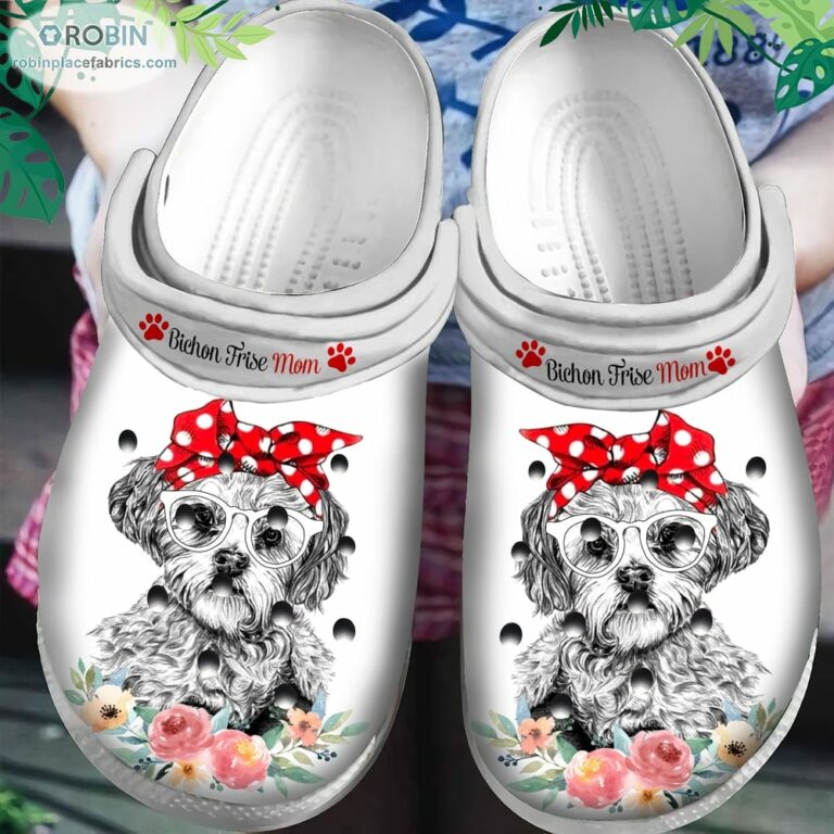 Bichon Frise Mom Crocs Classic Clogs Shoes