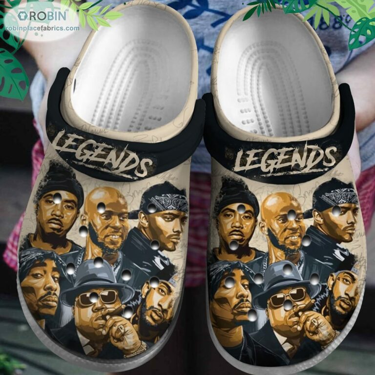 Black African American Hiphop Legends Crocs Classic Clogs Shoes CR1175