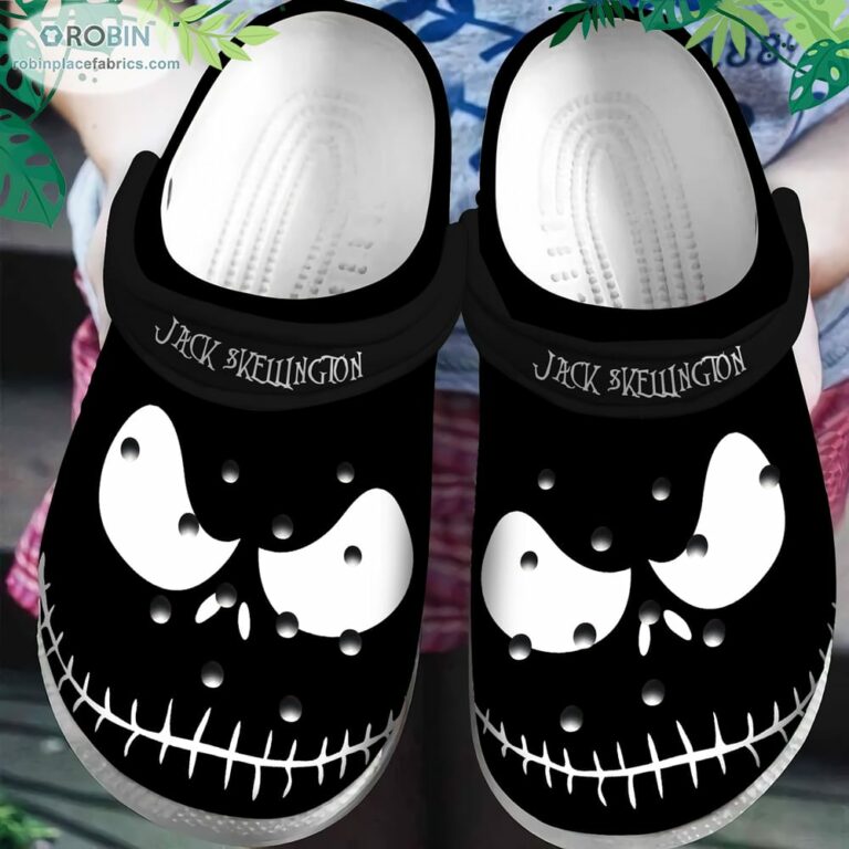 Black Jack Skellington Horror Movie Halloween Crocs Classic Clogs Shoes CR1145