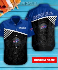 Buffalo Bills Personalized Casual Button Down Short Sleeve Shirt Pl161 Buffalo Bills Personalized Casual Button Down Short Sleeve Shirt Pl161