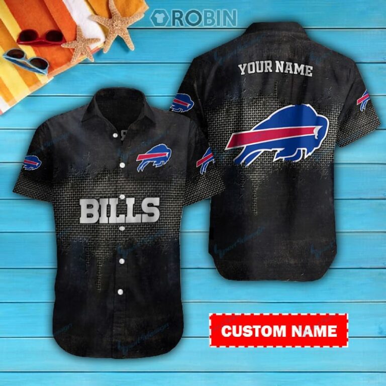 Buffalo Bills Personalized Casual Button Down Short Sleeve Shirt Pl185