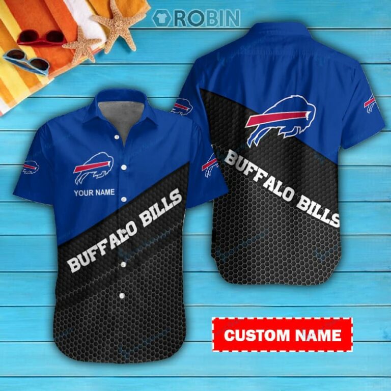 Buffalo Bills Personalized Casual Button Down Short Sleeve Shirt Pl192