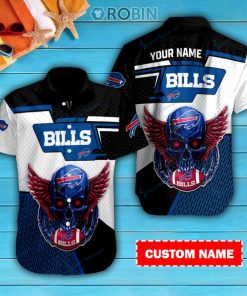 Buffalo Bills Personalized Casual Button Down Short Sleeve Shirt Pl200