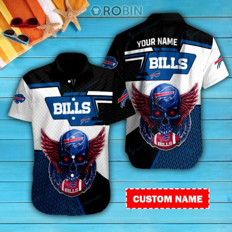 Buffalo Bills Personalized Casual Button Down Short Sleeve Shirt Pl200