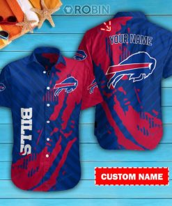 Buffalo Bills Personalized Casual Button Down Short Sleeve Shirt Pl204