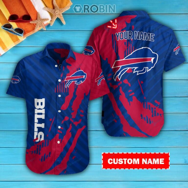 Buffalo Bills Personalized Casual Button Down Short Sleeve Shirt Pl204