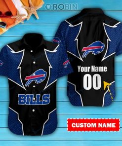 Buffalo Bills Personalized Casual Button Down Short Sleeve Shirt Pl228