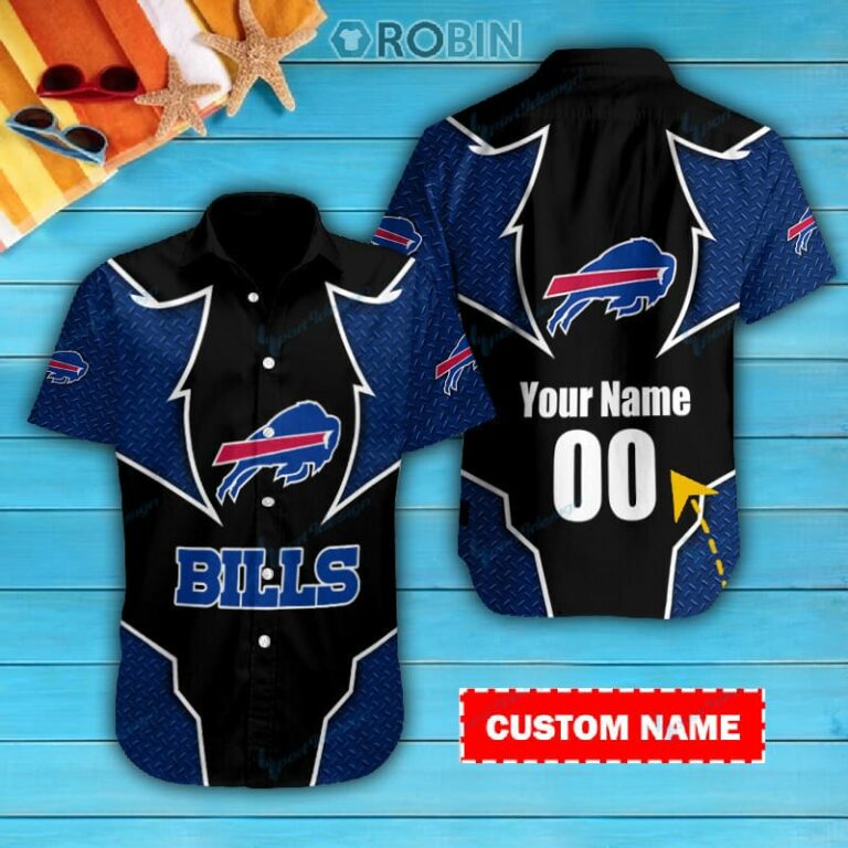 Buffalo Bills Personalized Casual Button Down Short Sleeve Shirt Pl228