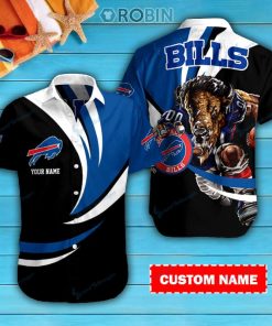 Buffalo Bills Personalized Casual Button Down Short Sleeve Shirt Pl287