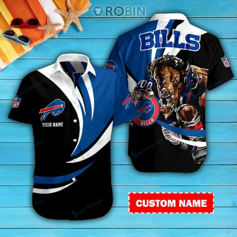 Buffalo Bills Personalized Casual Button Down Short Sleeve Shirt Pl287