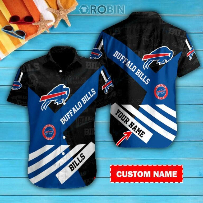 Buffalo Bills Personalized Casual Button Down Short Sleeve Shirt Pl331