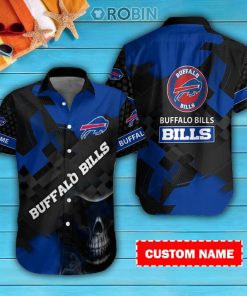 Buffalo Bills Personalized Casual Button Down Short Sleeve Shirt Pl337