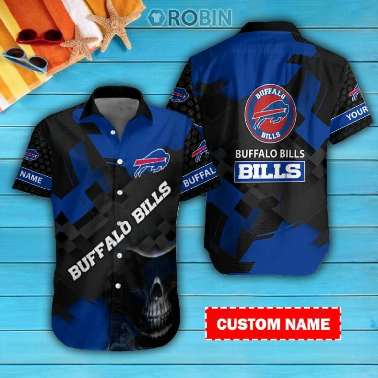 Buffalo Bills Personalized Casual Button Down Short Sleeve Shirt Pl337