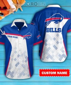 Buffalo Bills Personalized Casual Button Down Short Sleeve Shirt Pl341