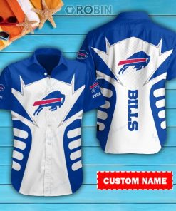 Buffalo Bills Personalized Casual Button Down Short Sleeve Shirt Pl361