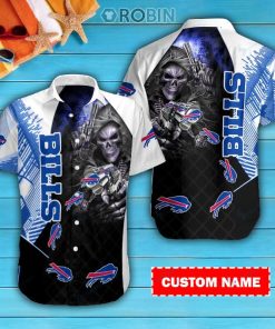 Buffalo Bills Personalized Casual Button Down Short Sleeve Shirt Pl389