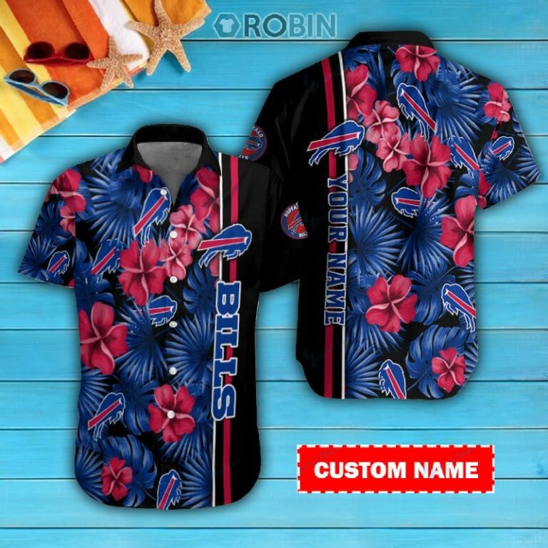 Buffalo Bills Personalized Casual Button Down Short Sleeve Shirt Pl401