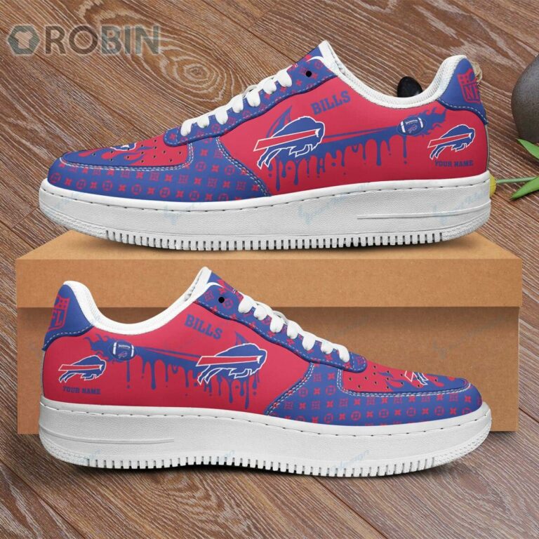 Buffalo Bills Louis Vuitton Pattern Custom Name AF1 Shoes