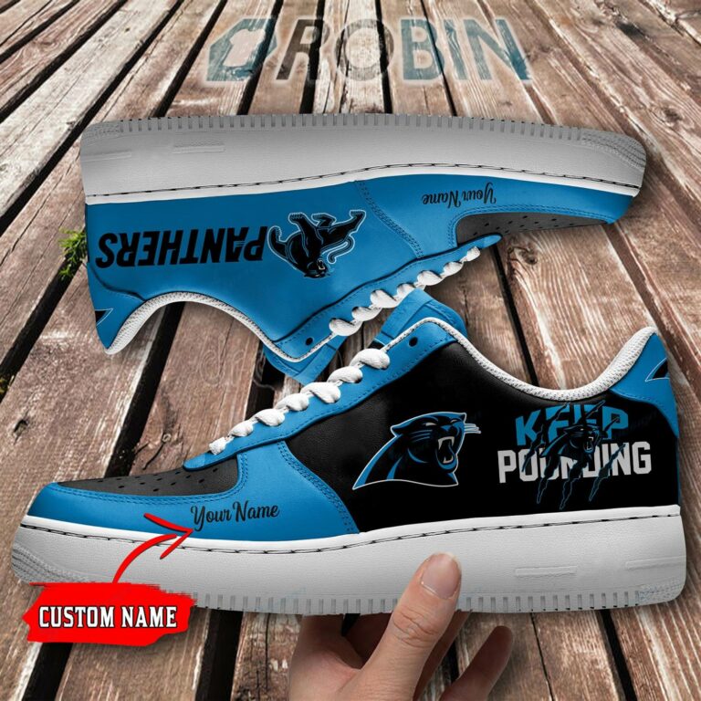 Carolina Panthers Personalized Air Force 1 Shoes
