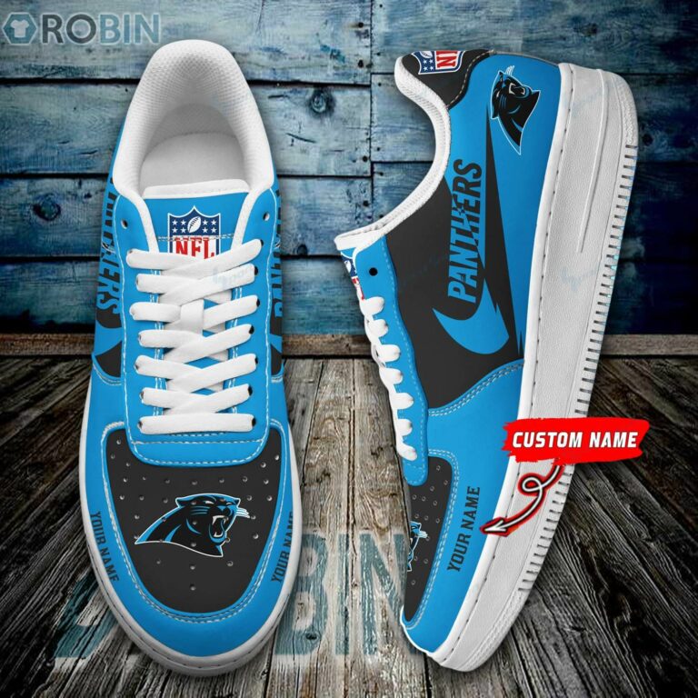 Carolina Panthers Personalized Air Force 1 Shoes