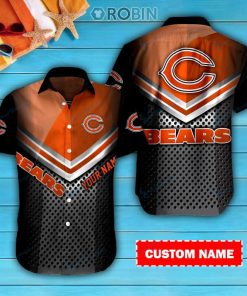 Chicago Bears Personalized Casual Button Down Short Sleeve Shirt