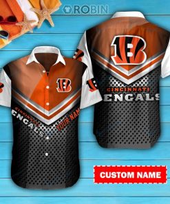Cincinnati Bengals Personalized Casual Button Down Short Sleeve Shirt