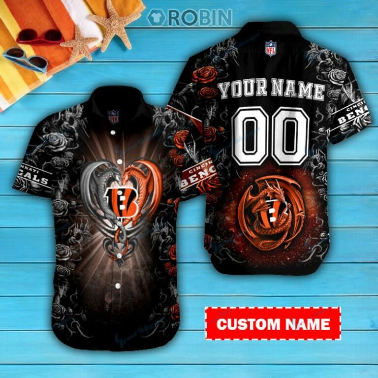 Cincinnati Bengals Personalized Casual Button Down Short Sleeve Shirt Pl320
