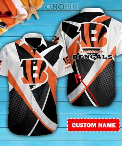 Cincinnati Bengals Personalized Casual Button Down Short Sleeve Shirt Pl324