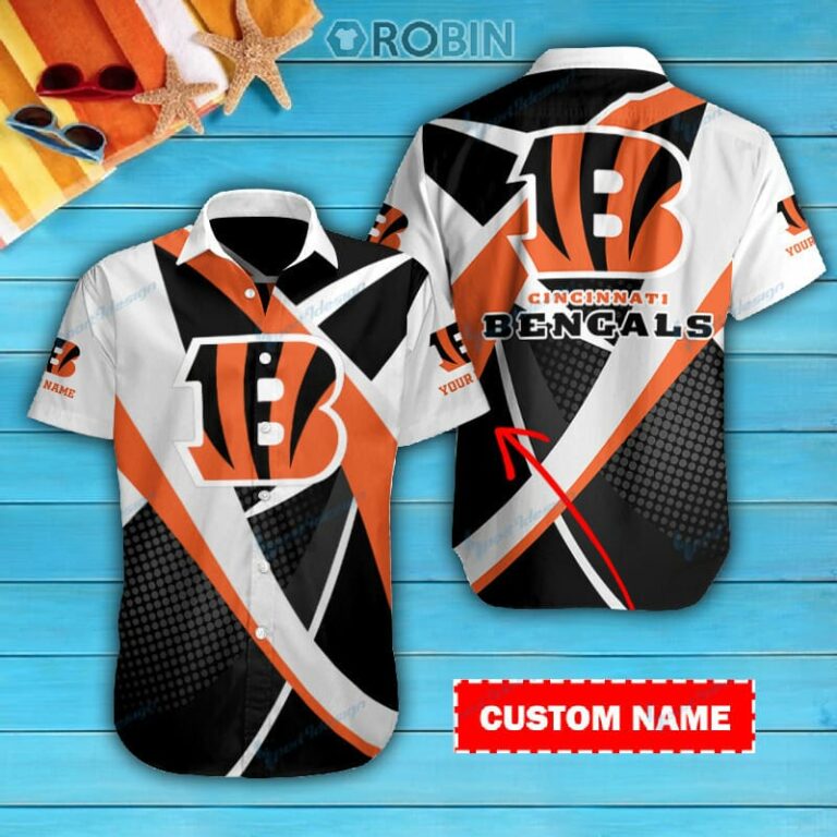 Cincinnati Bengals Personalized Casual Button Down Short Sleeve Shirt Pl324