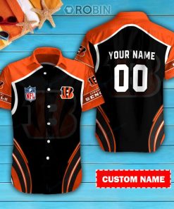Cincinnati Bengals Personalized Casual Button Down Short Sleeve Shirt Pl328