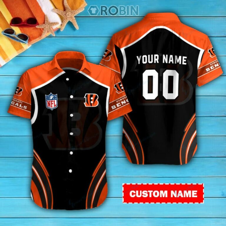 Cincinnati Bengals Personalized Casual Button Down Short Sleeve Shirt Pl328