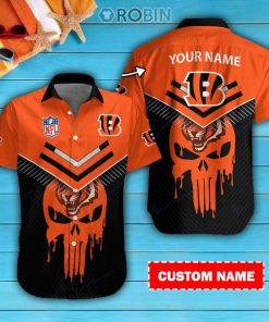 Cincinnati Bengals Personalized Casual Button Down Short Sleeve Shirt Pl330 Cincinnati Bengals Personalized Casual Button Down Short Sleeve Shirt Pl330