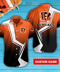 Cincinnati Bengals Personalized Casual Button Down Short Sleeve Shirt Pl366
