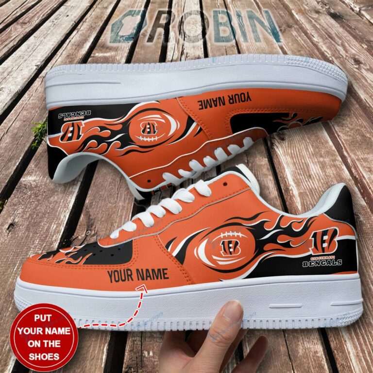 Cincinnati Bengals Personalized Air Force 1 Shoes