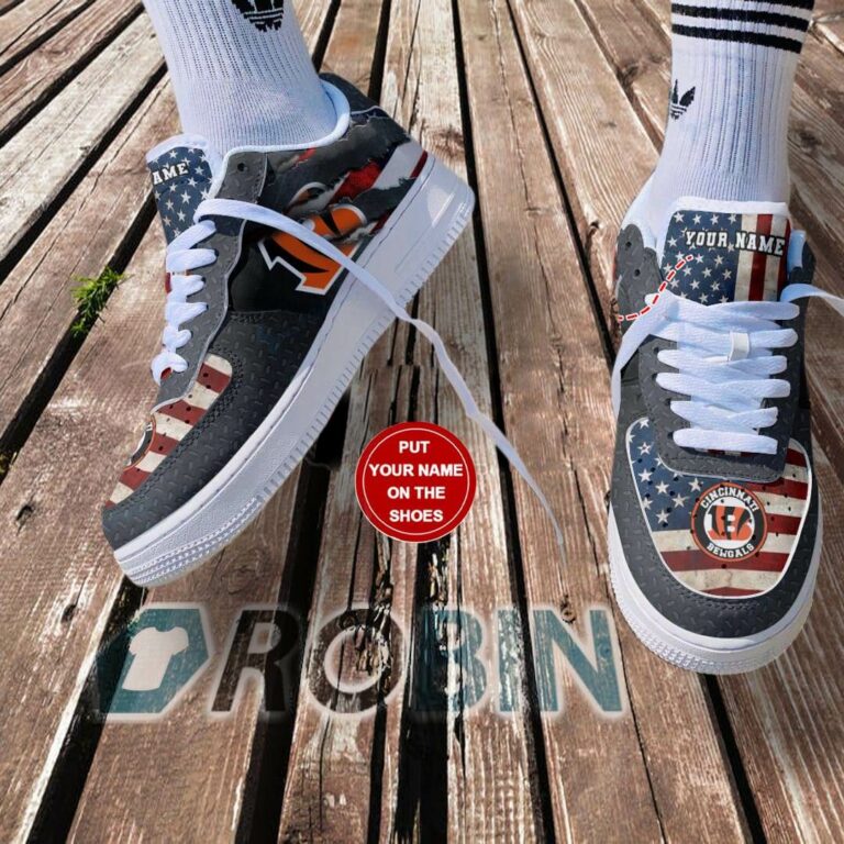 Cincinnati Bengals Personalized Nike Air Force 1 Shoes