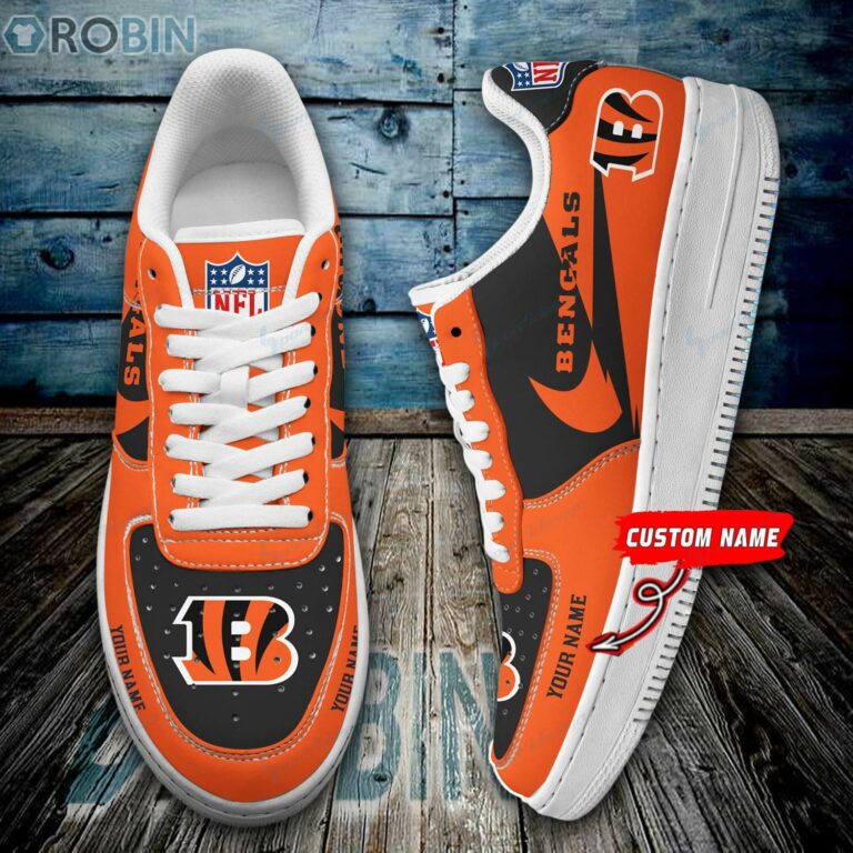 Cincinnati Bengals Personalized Nike Air Force 1 Shoes