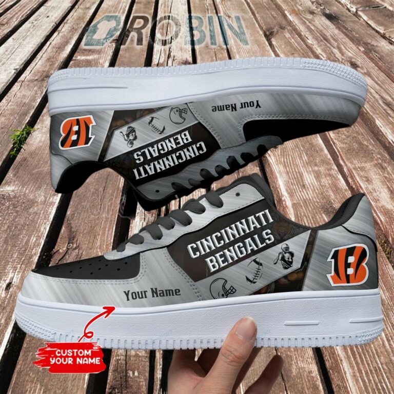 Cincinnati Bengals Personalized Nike Air Force 1 Shoes