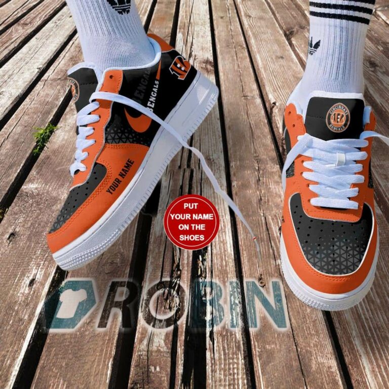 Cincinnati Bengals Personalized Nike Air Force 1 Shoes