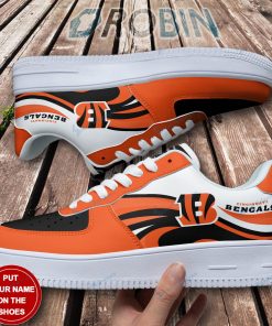Cincinnati Bengals Personalized Nike Air Force 1 Shoes
