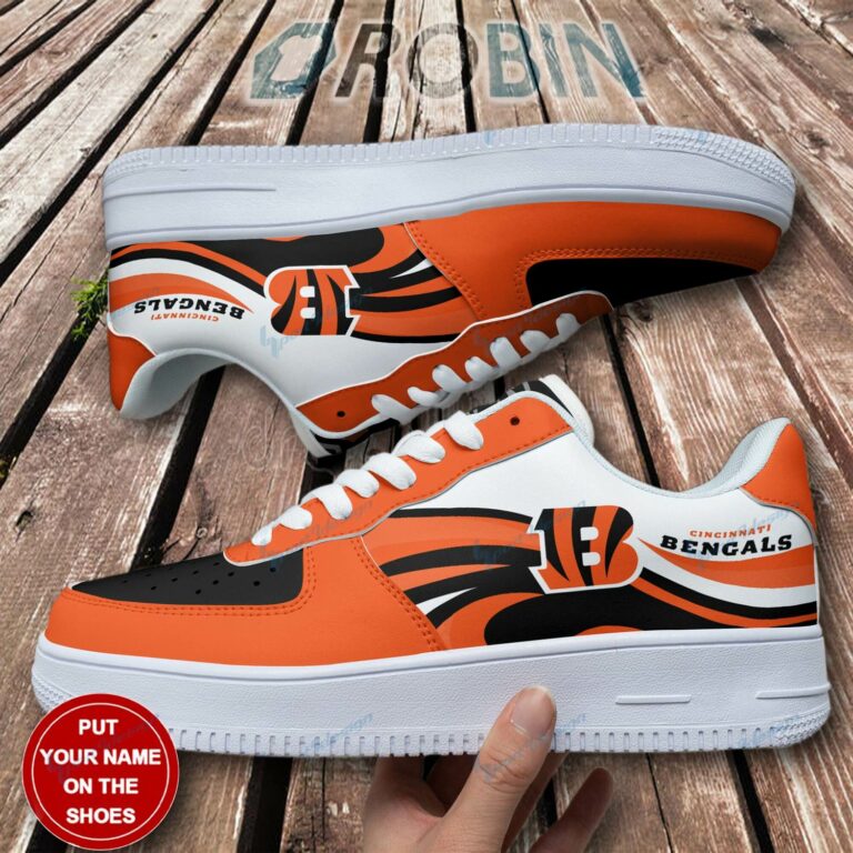 Cincinnati Bengals Personalized Nike Air Force 1 Shoes