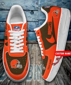 Cleveland Browns Personalized Nike Air Force 1 Shoes