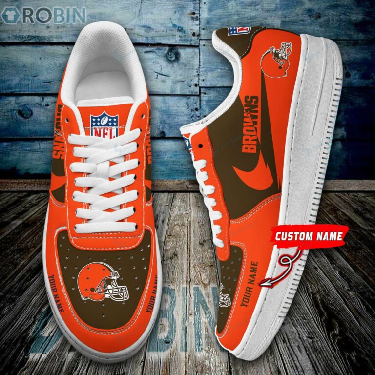 Cleveland Browns Personalized Nike Air Force 1 Shoes