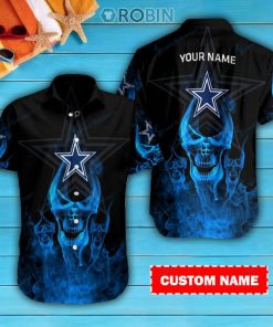 Dallas Cowboys Personalized Casual Button Down Short Sleeve Shirt Pl094