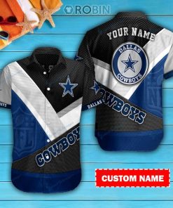 Dallas Cowboys Personalized Casual Button Down Short Sleeve Shirt Pl102